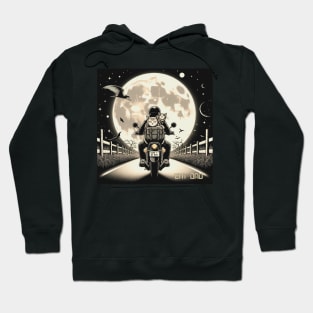 Motorbiker and Cat Dad Adventure Duo Hoodie